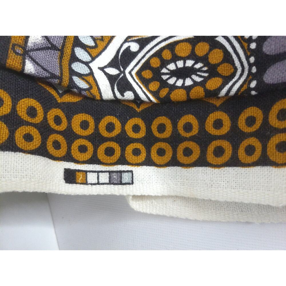 Vintage Everfast Fabric Tribal Mosaic Textured Cotton Decorator 54x64 Retro - Picture 3 of 6
